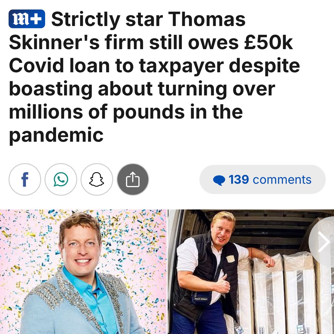 I see Tom Skinner is Reform’s latest ‘star signing’.

✅ Grew up loaded with Lamborghinis in the garage, but cosplays as working class.

✅ Privately-educated.

✅ Convicted criminal.

✅ Failed to pay back £50,000 Covid loan.

✅ Betrayed his Mrs.

He’ll fit right in.