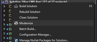 You should not use GitHub Copilot for the .NET project modernization. It is easier and quicker to update manually.