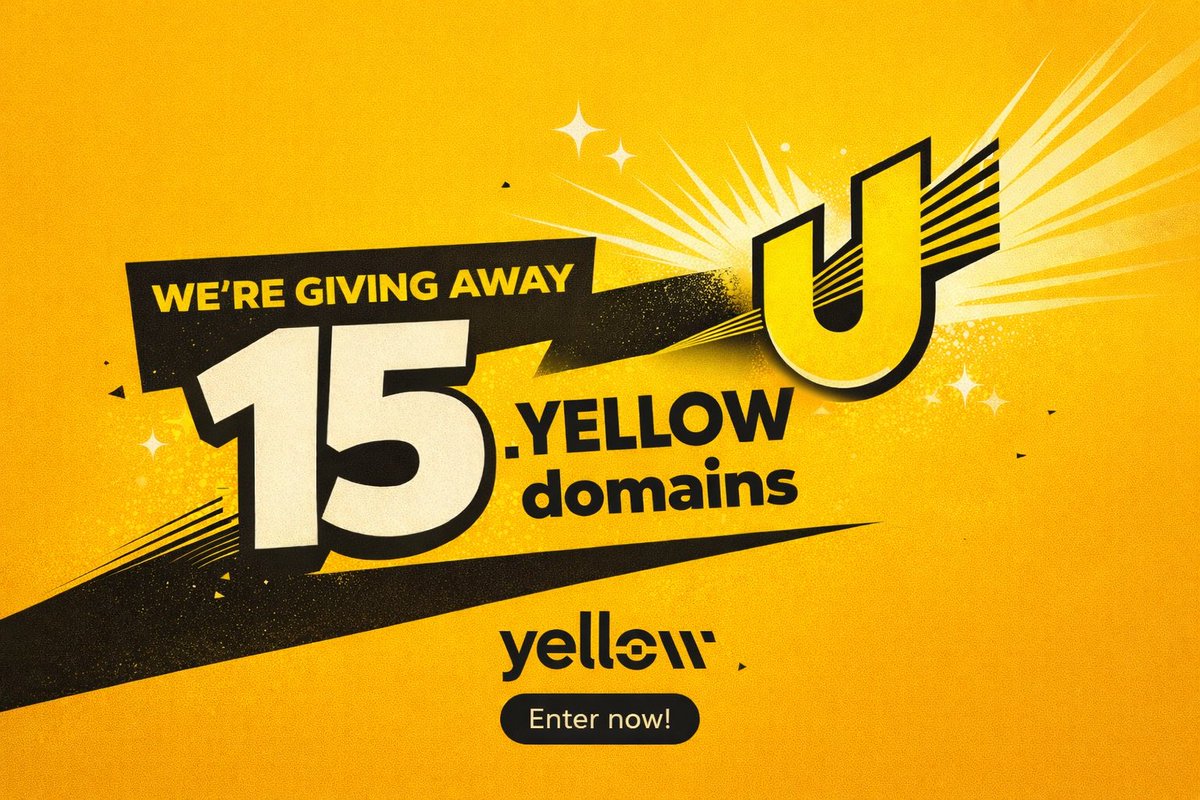 0xYellow_Navy's tweet photo. We’re giving away 15  .yellow domains 

Rules:
Follow @Yellow  + @unstoppableweb 
Like + RT

Bonus if you follow a @0xYellow_Navy 

Comment: What Web3 domain would you use and why?

The funniest answers win! https://t.co/x4MwB0NWSQ