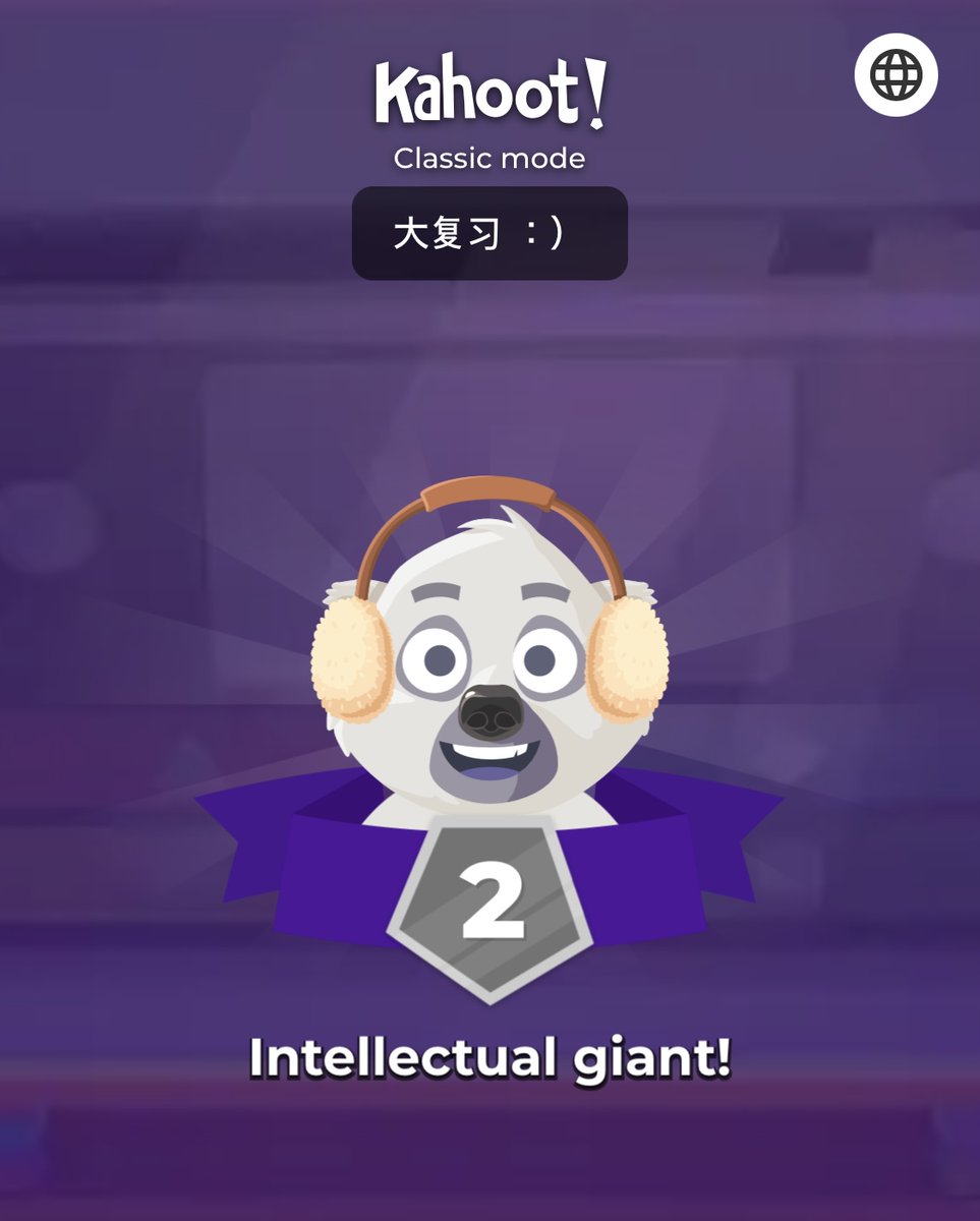drugie miejsce w kahoot wielka powtórka hsk2