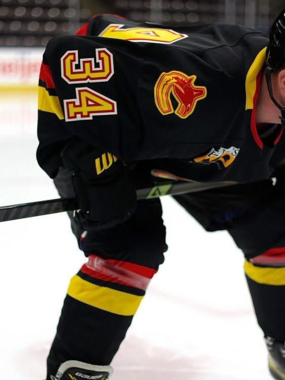 The ECHL’s Kalamazoo Wings paid tribute to their NHL parent club by wearing retro Vancouver #Canucks –inspired jerseys last weekend.
