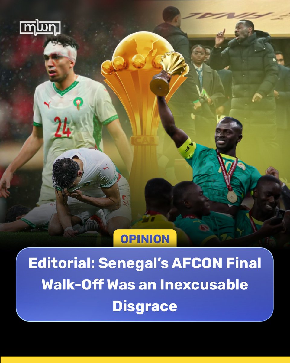 MoroccoWNews's tweet image. #Senegal’s #AFCON final walk-off was an #inexcusable #disgrace

Read more: tinyurl.com/mrcw2cbn