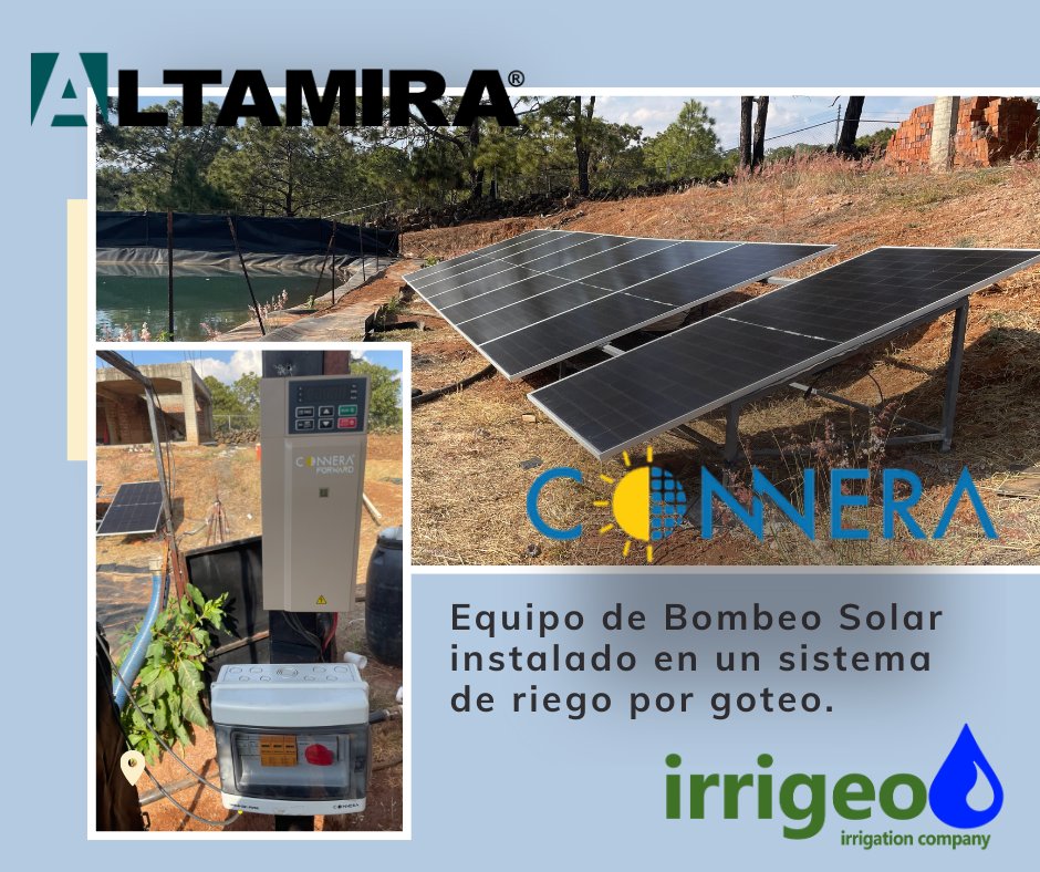 Irrigeo's tweet photo. Equipo de Bombeo Solar instalado en un sistema de riego por goteo. https://t.co/RgD26gxLV8
