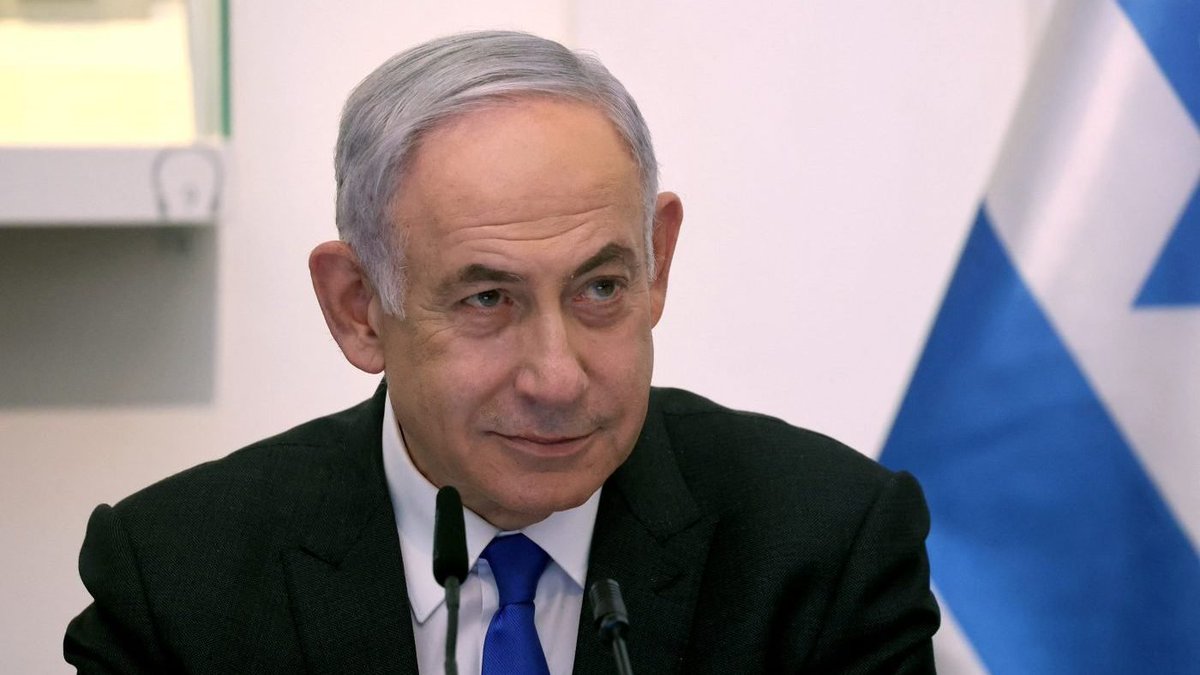 disclosetv's tweet photo. JUST IN - Netanyahu says, "We are turning Israel into a regional power, and in some aspects, a global power," during a meeting with students of the National Defense College. https://t.co/J0YfXRIXzn