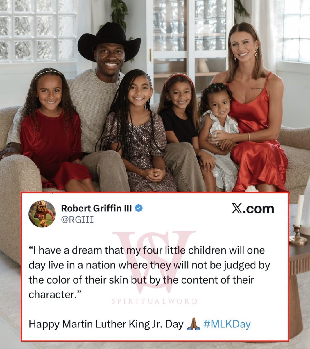 etanthomas36's tweet image. Dear RG3 
1. You’re blessed to have four beautiful daughters.
2. Lose the hat
3. You can stop trolling we get it.