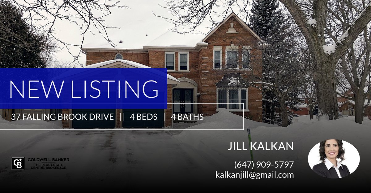 KalkanJill's tweet photo. 📍 New Listing 📍 Take a look at this fantastic new property that just hit the market located at 37 Falling Brook Drive in Barrie. Reach out here or at (647) 909-5797 for more information!

Listed by DAVE BREWER

Jill Kalkan 
Broke... https://t.co/qp3c6kxveb https://t.co/tfK4giuzBs