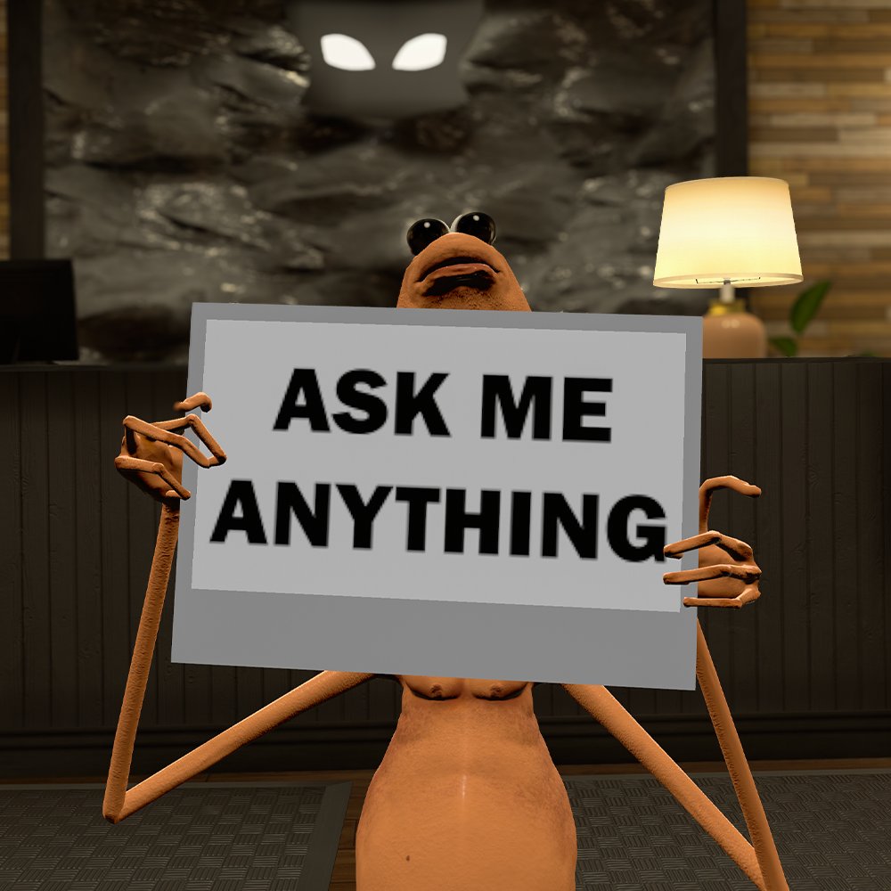 VRChat's tweet image. We're going to interview Marcus the Worm for an upcoming video! 

🔍What should we ask?

Leave your questions in the comments below!