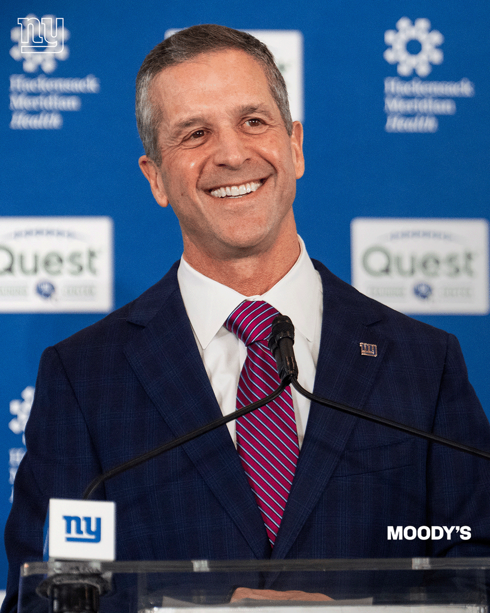 Giants's tweet image. New York FOOTBALL Giants Head Coach John Harbaugh