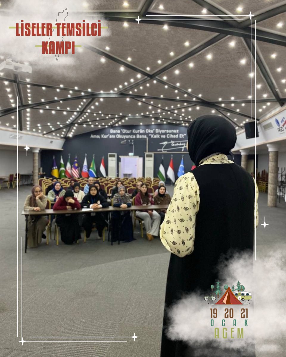 Yükümüz Kardeşlik 🤝
Hayalimiz Yeni Bir Dünya 🌍✨

🎓 Liseler Temsilci Kampı
📌 AGEM

#gençlik