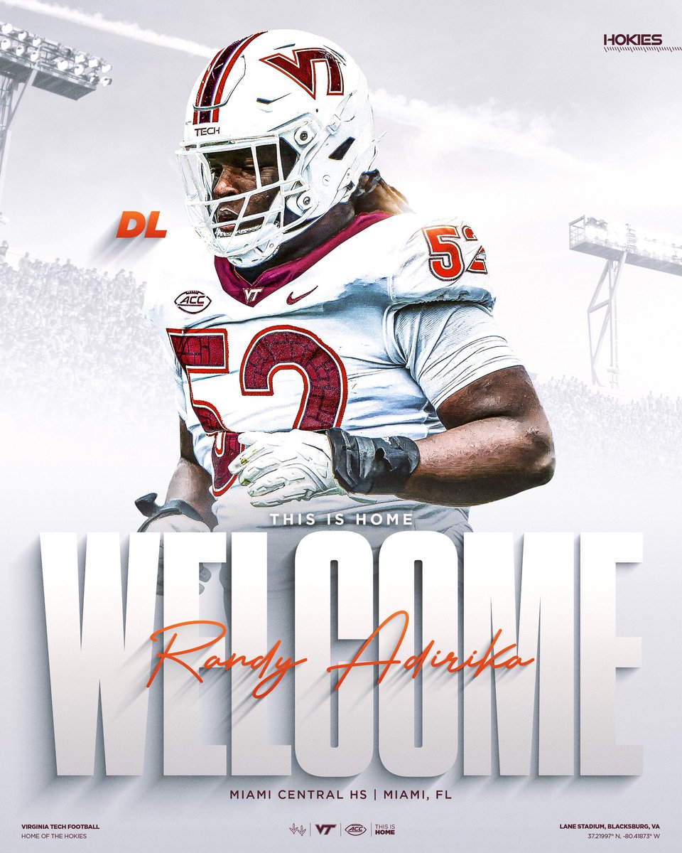 HokiesFB's tweet photo. Welcome Home, Randy Adirika !

#ThisIsHome | @RandyAdirika https://t.co/gAOmsiU3mE