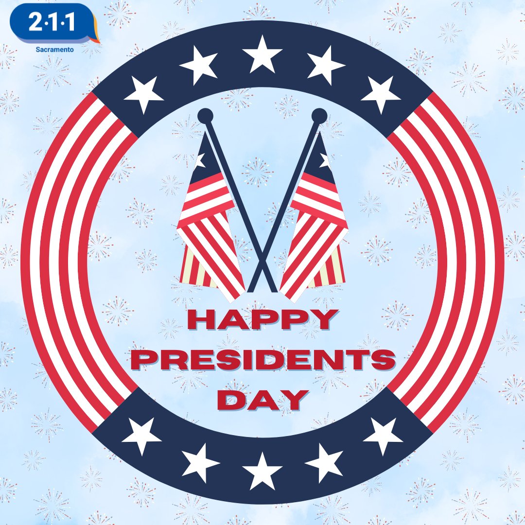 Have a very happy and restful President's Day, Sacramento County!