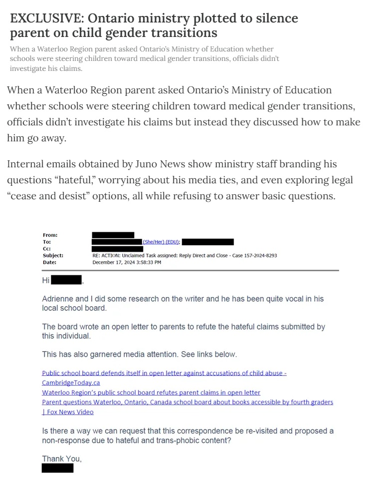 FatherTodor's tweet image. Internal emails at the @ONeducation reveal they silence real parental concerns about gender transition in schools. They called me "hateful" and "transphobic" for making them aware of medical transition pathways in school.

Thank you @realfinkledusty for this article exposing…