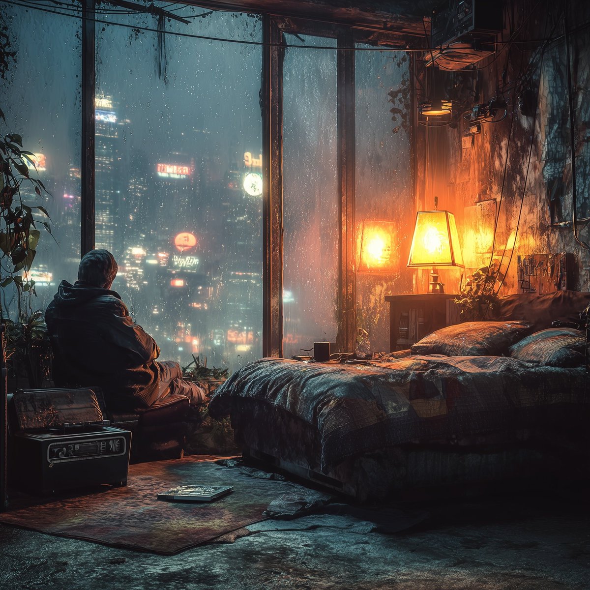 Runtelart's tweet image. QT your solitude isn't so lonely after all
TTFT @PaulyChaos 

Window of Waiting

#AIArt #DigitalArt #AtmosphericArt #CinematicMood #UrbanSilence #NightScene #QuietMoments #Runtelart