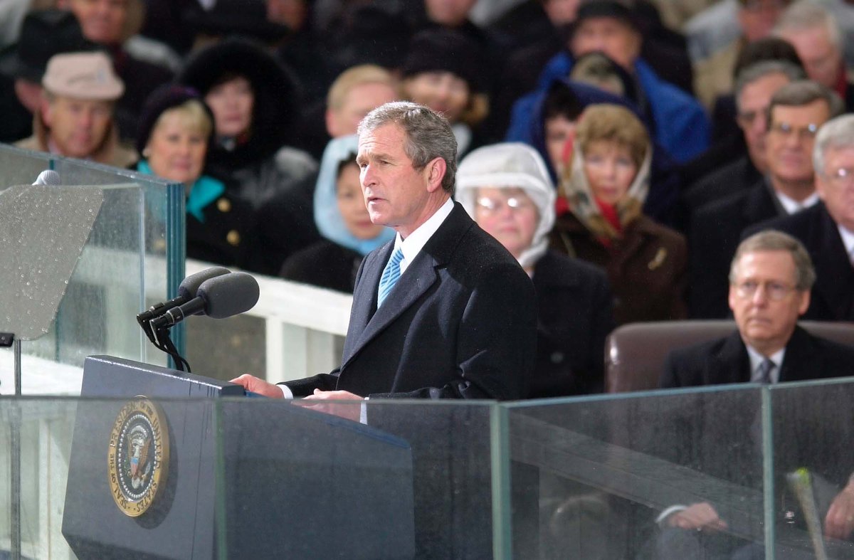 TheBushArchive's tweet image. On This Day, 25 years ago George W. Bush was innagurated as President for the first time