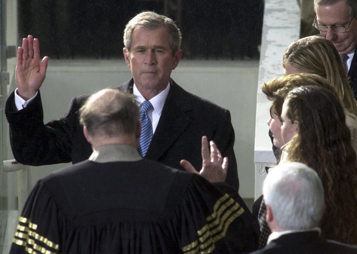 TheBushArchive's tweet image. On This Day, 25 years ago George W. Bush was innagurated as President for the first time