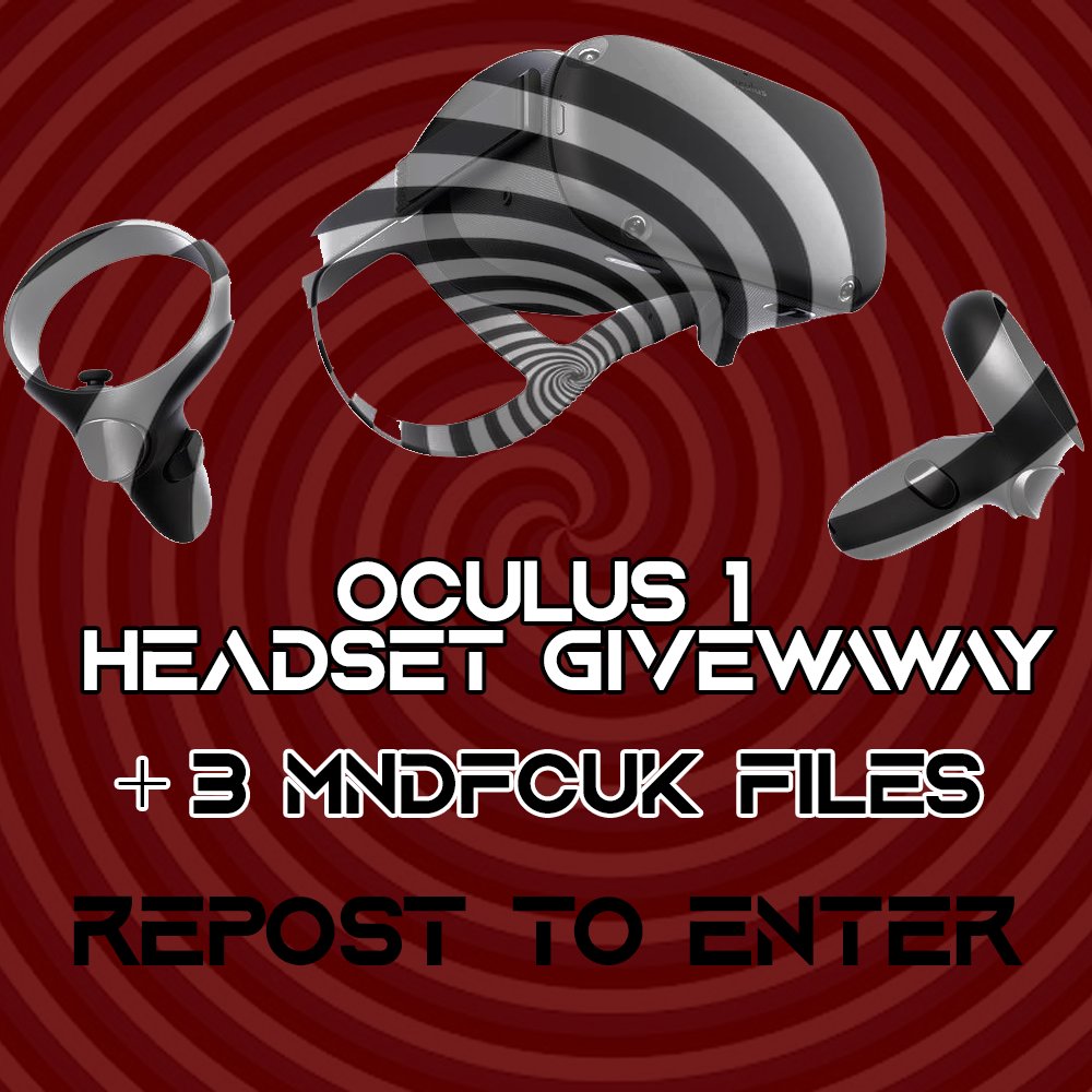 I've had my Quest 1 sitting dormant for quite a while, and figured... it would be better used for a good boy like YOU, staring into endless spirals for me.

RT to enter. Winner will be gifted the headset + download links to 3 MNDFCUK files. 

Winner will be chosen 1/27!