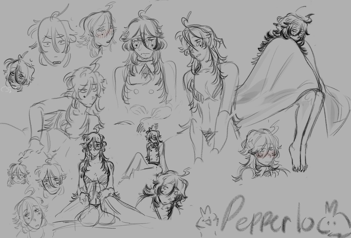 trying to get back into drawing again after taking a break for a bit, still struggling to loosen up again, but creating a new oc does help a bit with motivation