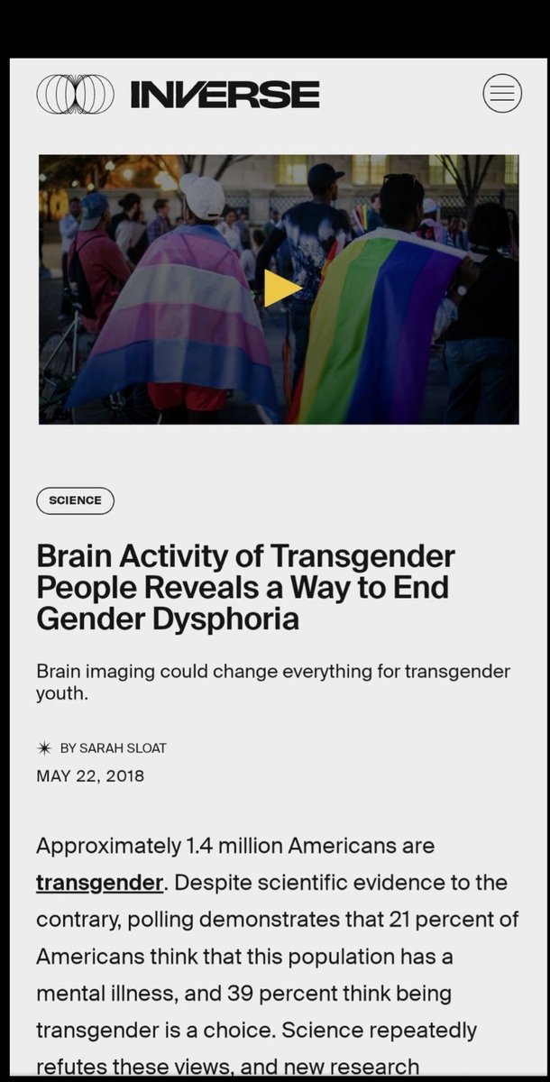 Rob_ThaBuilder's tweet image. My favorite part about the "we have girl brains" trans argument is that they vehemently oppose this research. 

When UCLA researchers discovered that there may be brain scans to diagnose ACTUAL gender dysphoria, the trans community lost their shit. At the time it was hailed as a…
