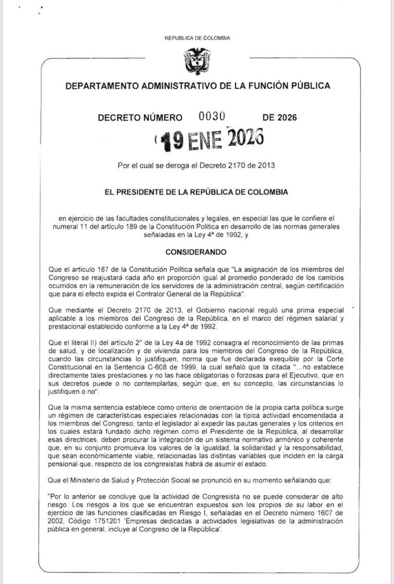 17 millones menos para los Congresistas. Gracias presidente <a href="/petrogustavo/">Gustavo Petro</a>, por eso votamos por ud.