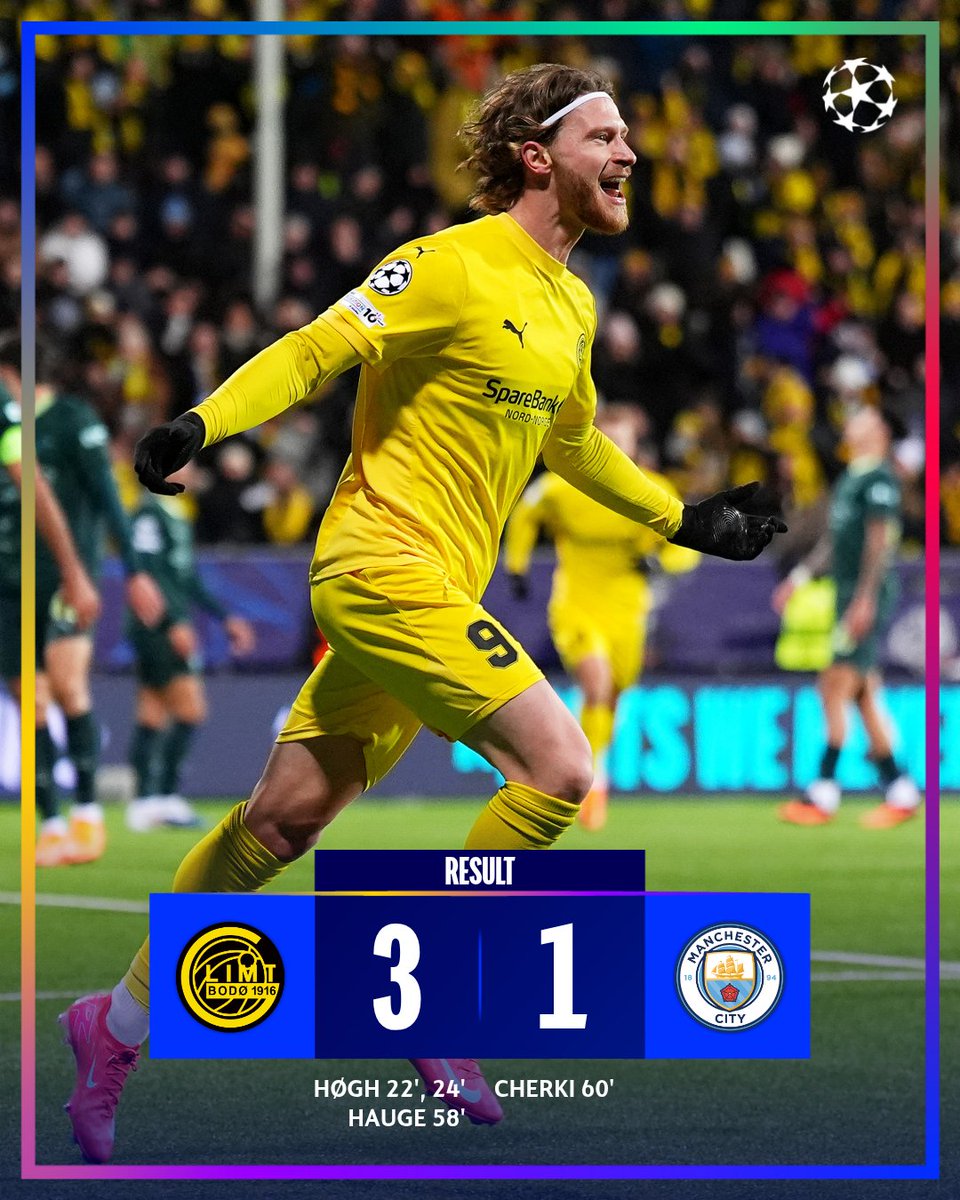 ChampionsLeague's tweet image. A special win for Bodø/Glimt 💛

#UCL