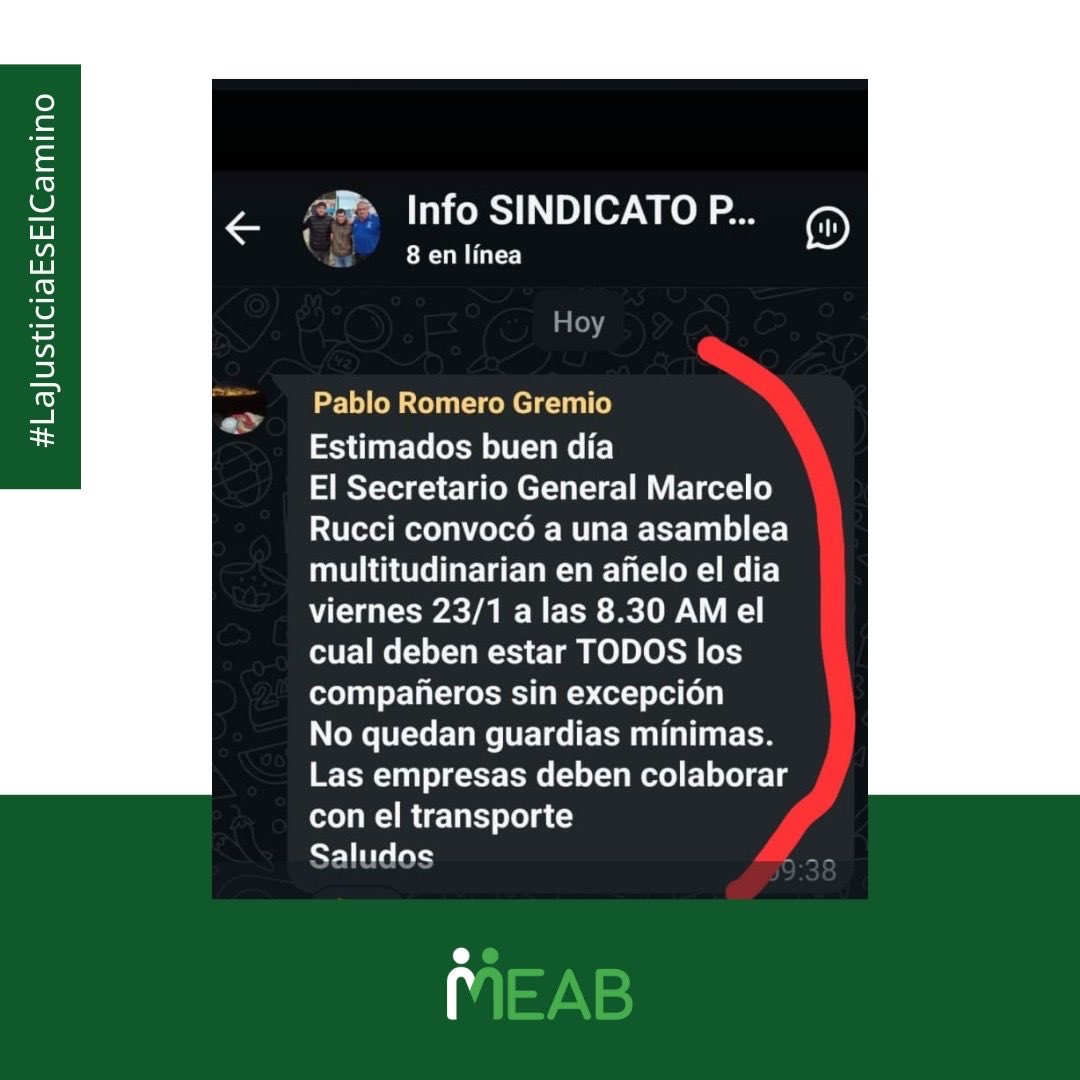 MEABArgentina's tweet photo. La asamblea como farsa: El certificado de defunción de la legalidad sindical. 

#LaJusticiaEsElCamino #Meab 

@JMilei @diegosantilli @PatoBullrich @MinCapHum_Ar https://t.co/eD7aYyZvDO