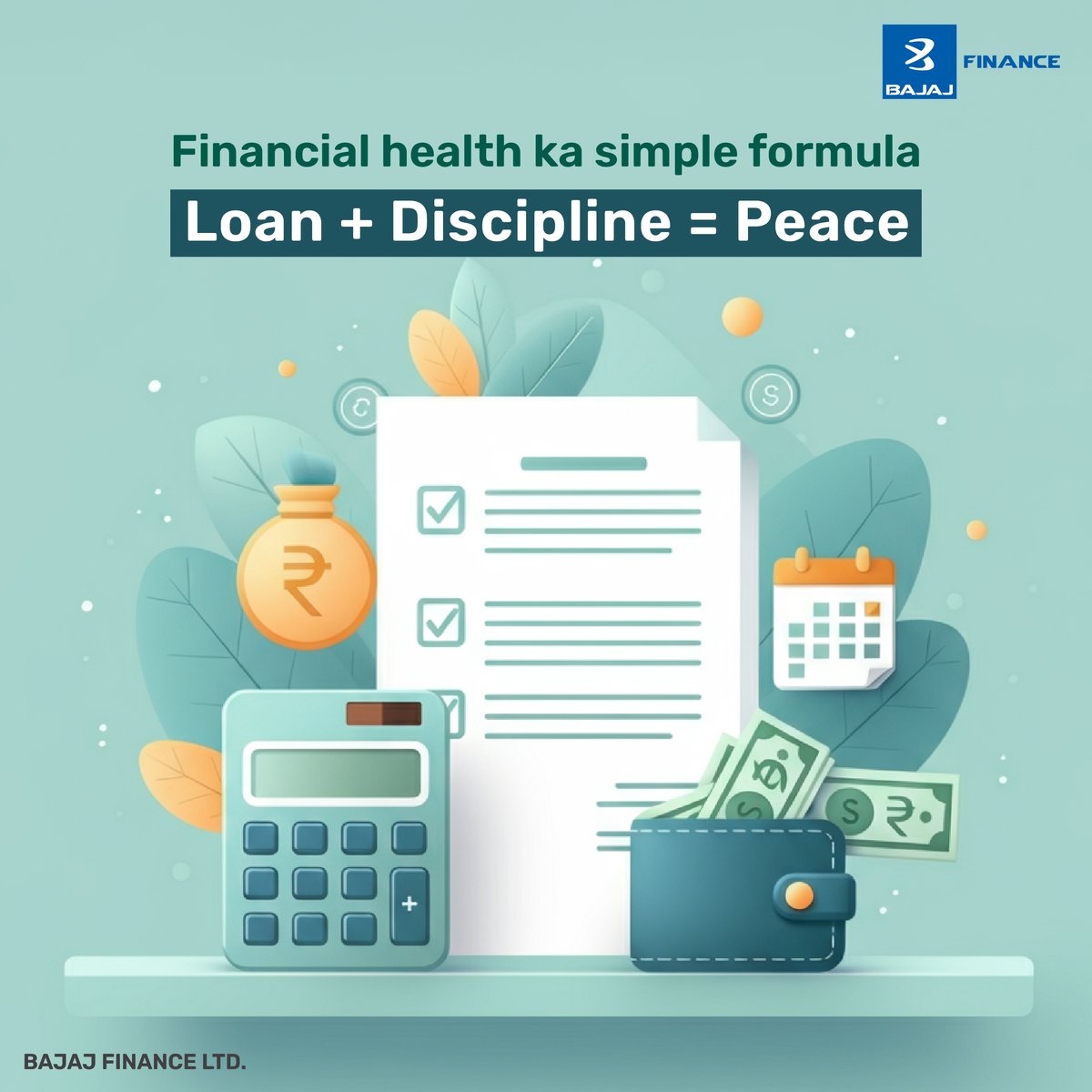 Bajaj_Finance's tweet photo. Borrow smart. Pay on time. Stay financially fit.

#BajajFinserv #BajajFinance #BajajFinanceCustomerAwareness #ResponsibleBorrowing #PayOnTime https://t.co/2SyFOHenmo