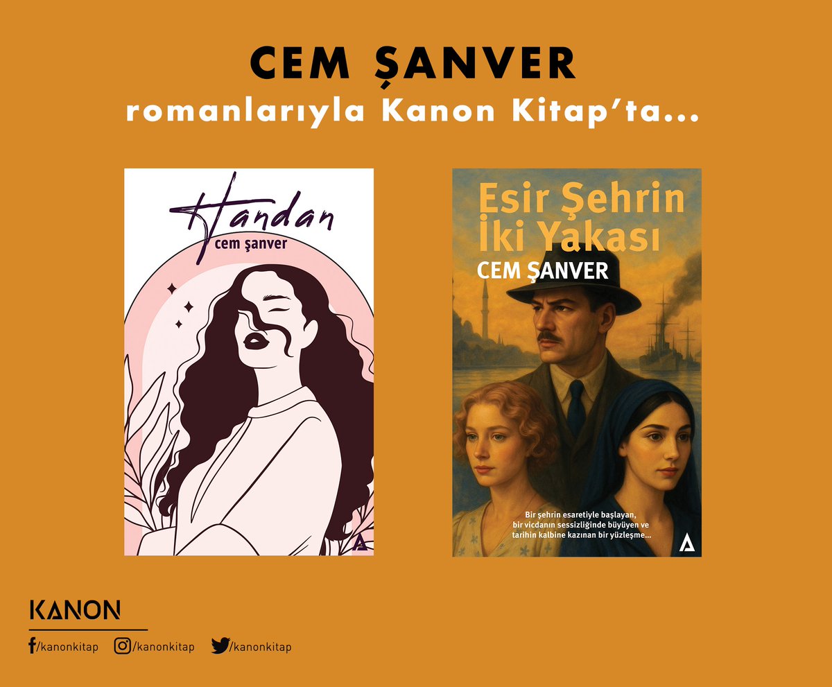 KanonKitap's tweet photo. Cem Şanver, iddialı iki romanı ile Kanon Kitap'ta... https://t.co/ygfXqKbtVe https://t.co/eg6ADu2rYk