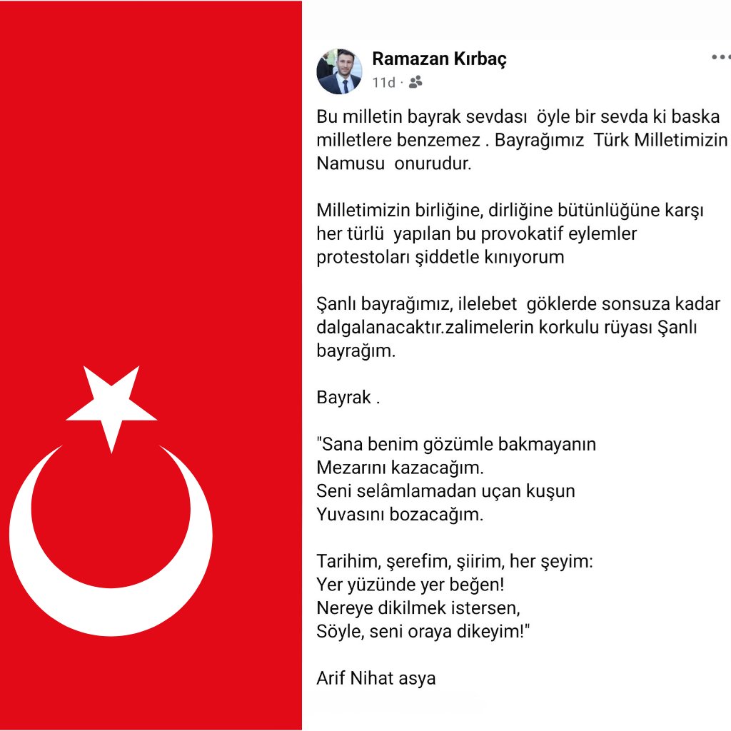 Biz doğustan aşığız şanlı bayrağa