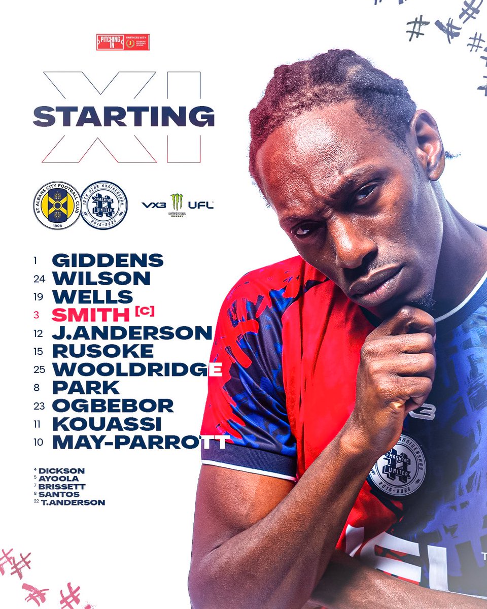 hashtagutd's tweet photo. S  T  A  R  T  I  N  G - X  I 
[ @IsthmianLeague ]

Tonight’s XI sees the gaffer make 2 changes from Saturday’s fixture as @NathanWilson05 replaces Ayoola to slot in alongside skipper @onenathansmith & Wells, whilst @a_jermaine2 comes in for the injured @JoeChristou 
#UPTHETAGS 

𝑼𝒏𝒂𝒗𝒂𝒊𝒍𝒂𝒃𝒍𝒆
Brown (inj), Christou (inj), Cornhill (inj), & Ring (inj)