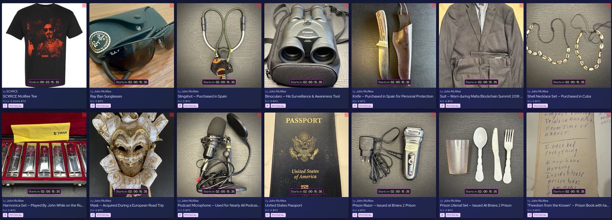 Announcing our upcoming auction of personal effects from John McAfee <a href="/officialmcafee/">John McAfee</a> 

Explore a life defined by scrutiny, exile, and clashes with authority, told through tangible relics.

Bidding opens Thursday. Preview now live.