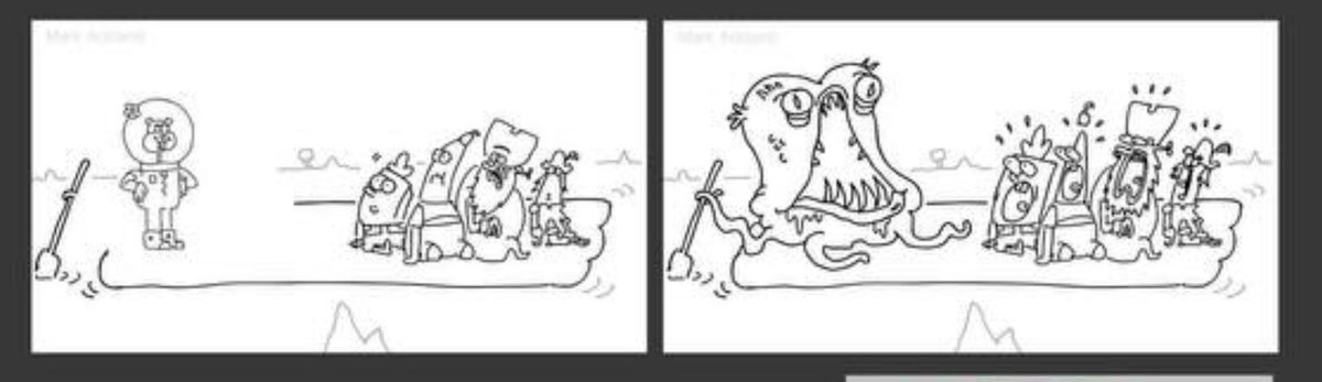 glorperskull08's tweet image. Looks like there are more ⁦@aaron_springer⁩ panels from Search for the Squarepants (via: p.r.mayer on instagram) #cartoongenius #aaronspringer