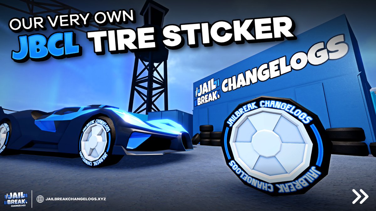 We teamed up with <a href="/PopHimself/">PopMan</a> to design a tire sticker representing our website, jailbreakchangelogs.xyz !!
Check it out on Reddit and if you like it, an upvote would be very much appreciated!

Submission link: reddit.com/r/JailbreakCre…
Website: jailbreakchangelogs.xyz