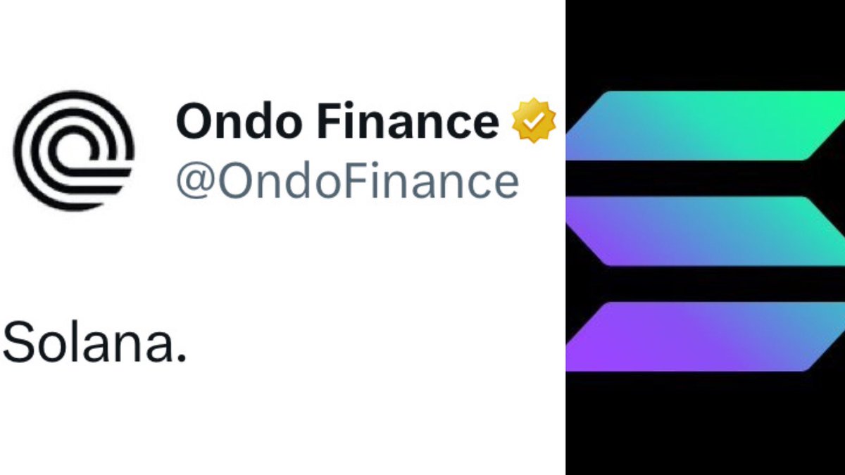 NEW: <a href="/OndoFinance/">Ondo Finance</a> SAYS “SOLANA”