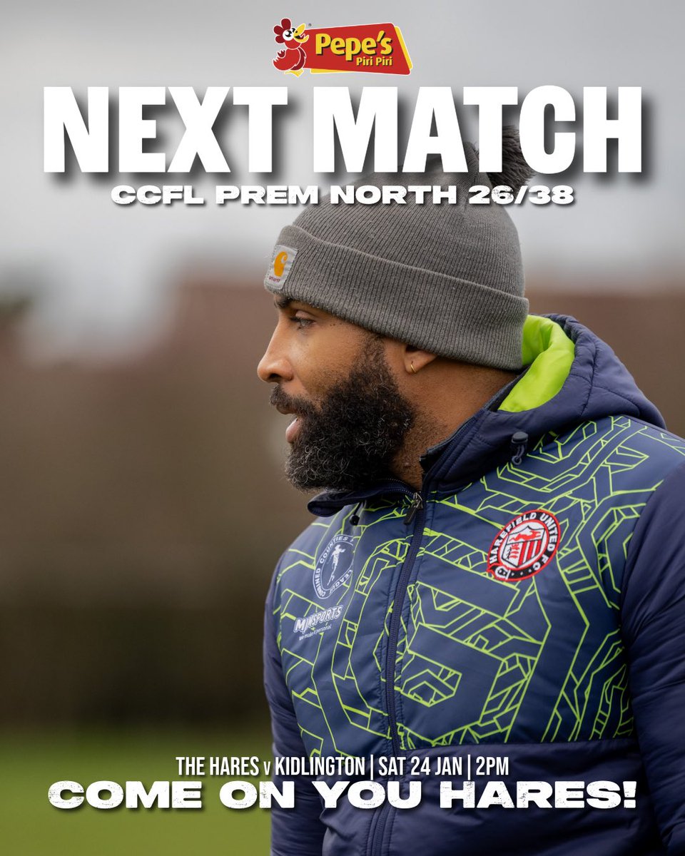 CCFL PREM NORTH 2️⃣6️⃣/3️⃣8️⃣

The Hares are looking to bounce back at Preston Park this weekend!

🆚 <a href="/kidlingtonfc_/">Kidlington FC</a> 
🏟️ Preston Park
📆 Saturday 24th January
🕒 2PM KO
🎟️ £8 Adults | £5 Concessions
🆓 U16s

🐇🔴⚫️