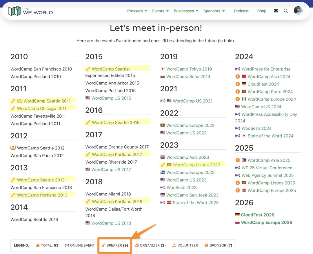 The WP World tweet media