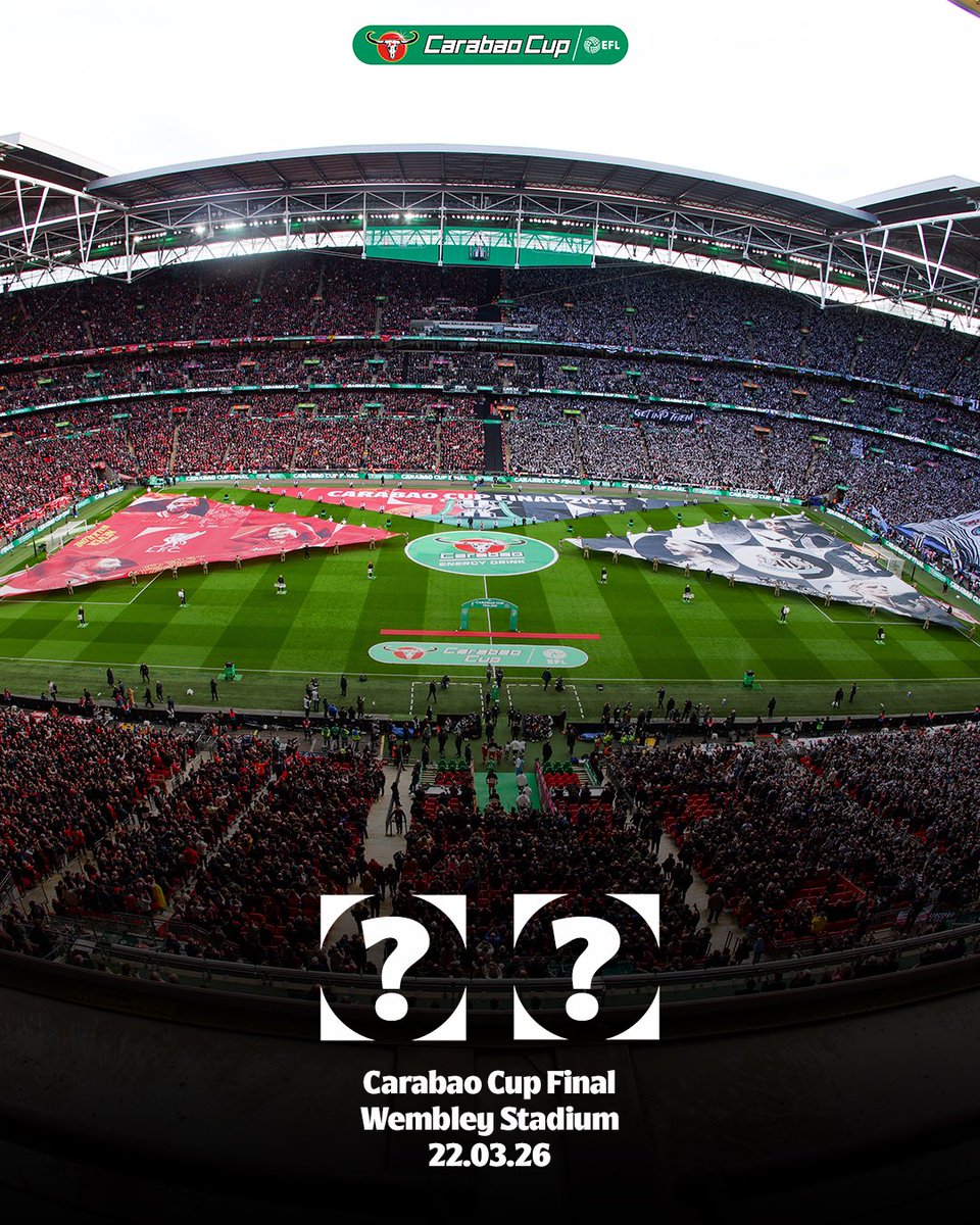 Carabao_Cup's tweet photo. With the first legs down, who do you think we’ll see facing off at Wembley in March? 👀🏆

#EFL | #CarabaoCup https://t.co/RSiUMypufX