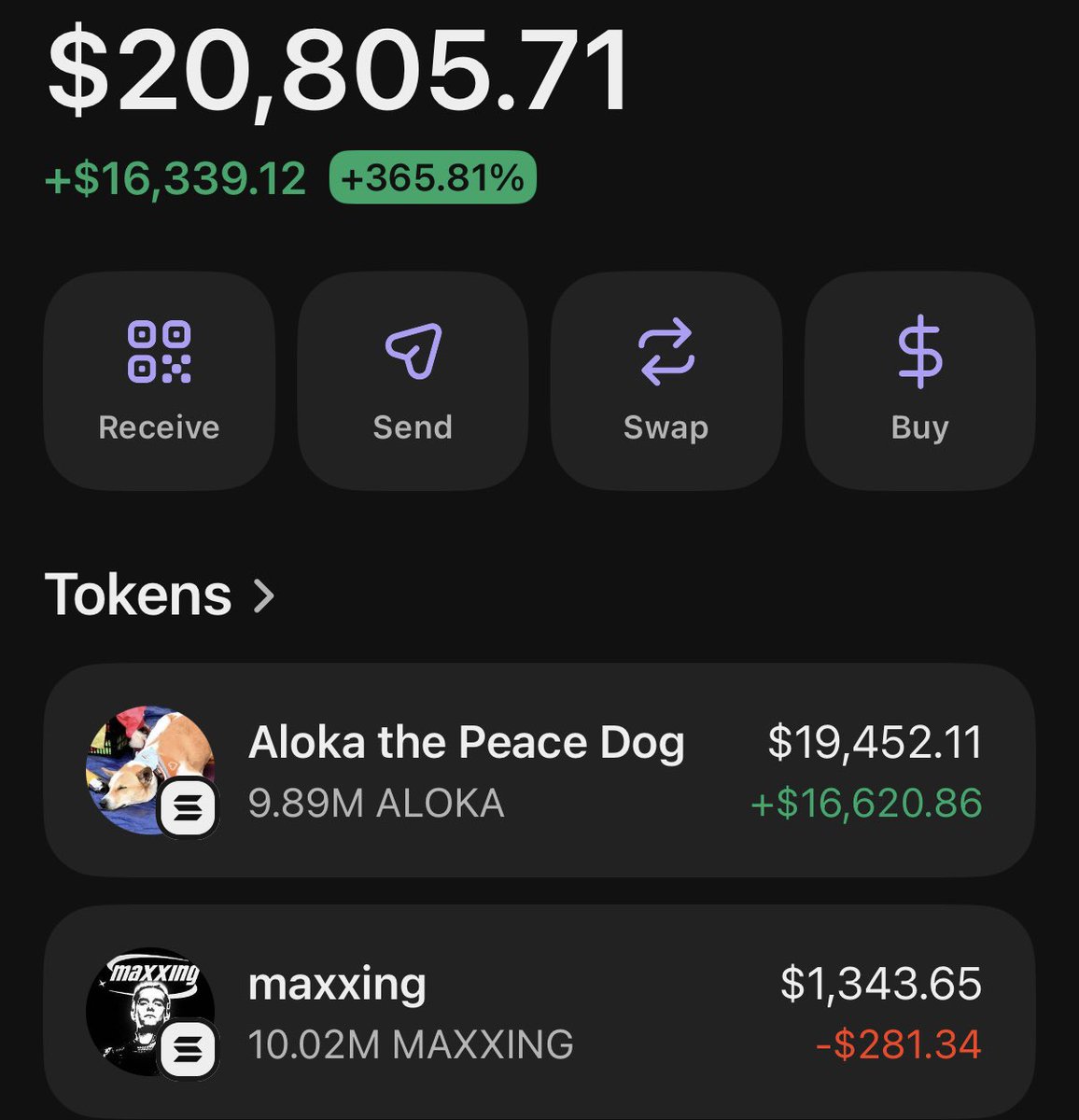 0xCryptoshi's tweet image. When I say have conviction this is what I mean 

I recently turned 8 sol into 77 SOL and then back down to about 25 sol when my bags dipped 

I didn’t panic, I didn’t rotate, I simply held and bag worked bcuz I knew what I held 

If you can’t hold, you won’t be rich 💎 🙌🏻