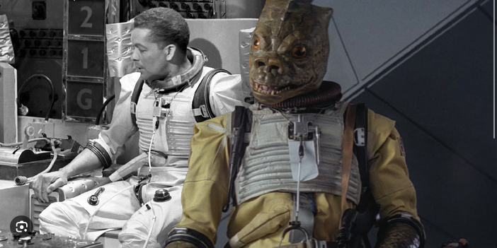 ScarifPodcast's tweet photo. #SentryMode (By @BackTardis )

What show originally had Bossk's flight suit from Empire Strikes Back as a reused prop? https://t.co/ItwEJjLIUQ