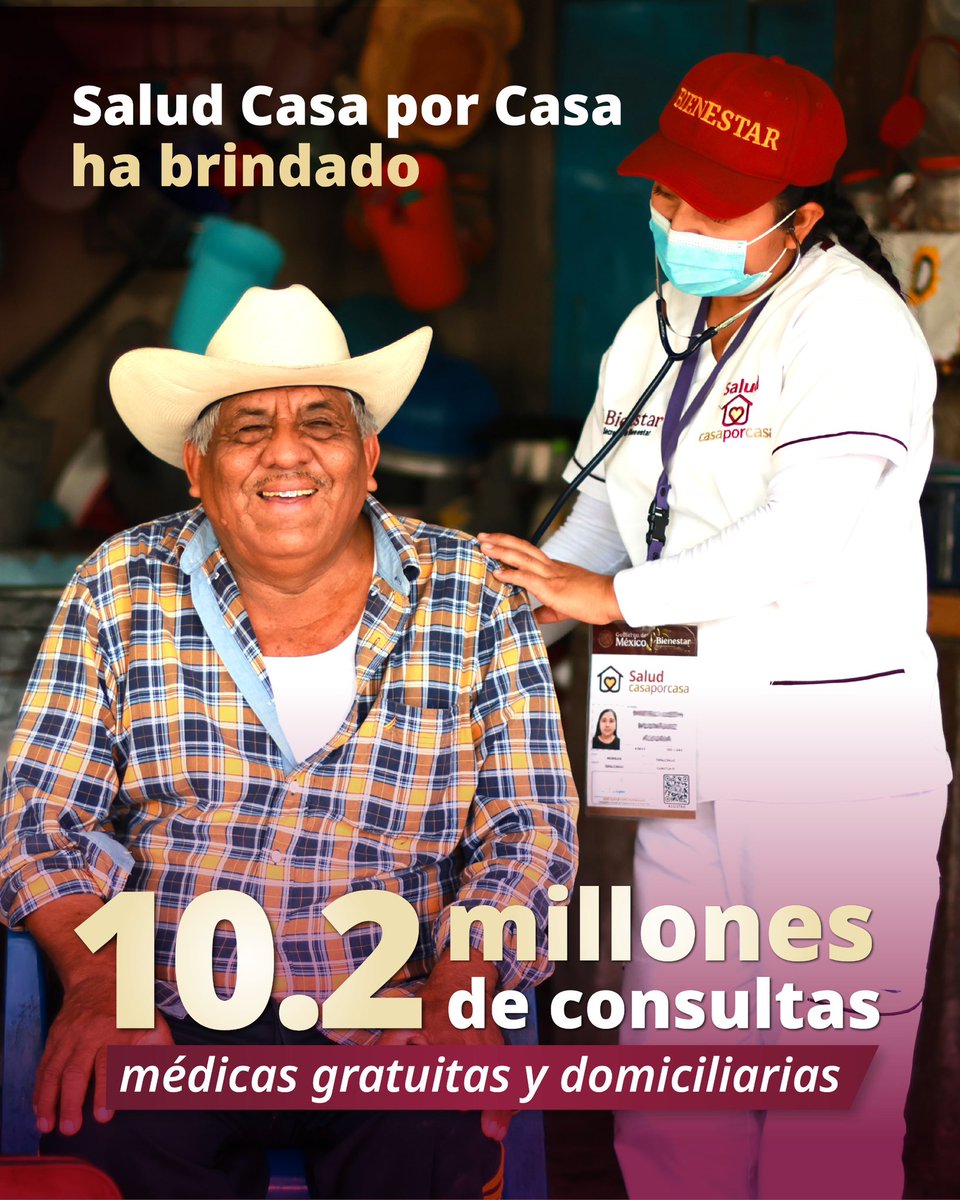 En la #MañaneraDelPueblo de la presidenta <a href="/Claudiashein/">Claudia Sheinbaum Pardo</a>, informé los avances de #SaludCasaPorCasa en consultas médicas a personas adultas mayores y con discapacidad, fortaleciendo la atención preventiva y la respuesta oportuna.

#HumanismoMexicano
#PrimeroLosPobres