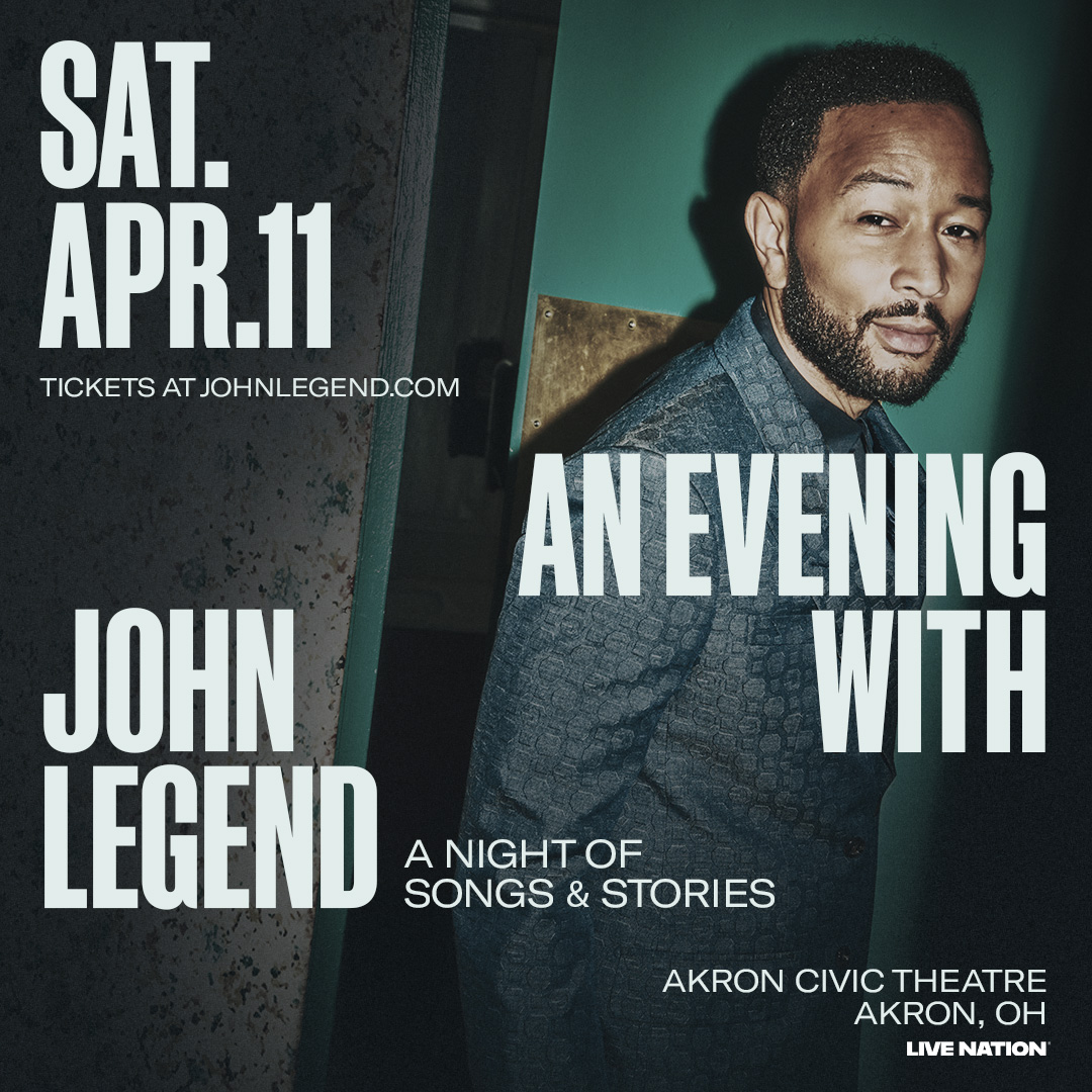 🎁 WIN TICKETS: See <a href="/johnlegend/">John Legend</a> at the Akron Civic Theatre on April 11th! 🎹🎤

Listen to Jill in the 10 AM hour all week for your chance to win a pair of FREE tickets courtesy of <a href="/LiveNation/">Live Nation</a> ! 📻✨

Tickets go on sale Friday (1/23) at 10 AM at Ticketmaster.com. 🕙🎫