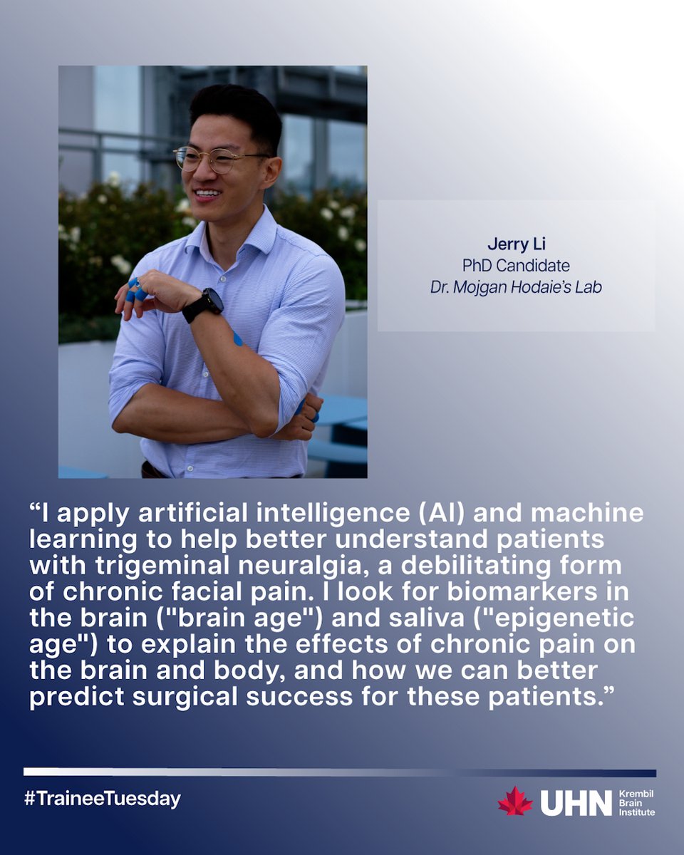 KBI_UHN's tweet photo. 🥼It's #TraineeTuesday!
This week, we want you to meet Jerry, a PhD candidate in Dr. @mhodaie’s Lab.
For the next few hours we'll be following Jerry to learn more about chronic facial pain🤕
Make sure to follow along via our IG Story!
📲 https://t.co/U3N96mOgJE https://t.co/rUAn8Hfdt2