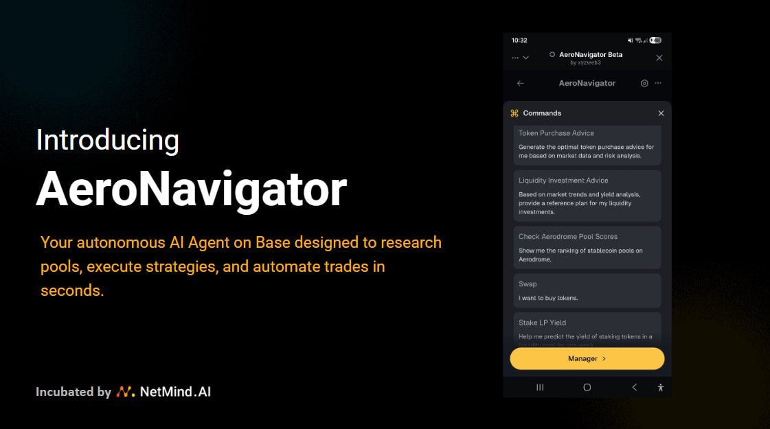 CDozzyl's tweet photo. @1CrypticPoet @base Some of the strongest Base projects aren’t loud yet. I tend to follow teams focused on real workflows, not hype  like @NetMindAI , where it smart tool AeroNavigator helps break down pools, incentives, and strategies in a practical way. https://t.co/2rVxkQNRU2