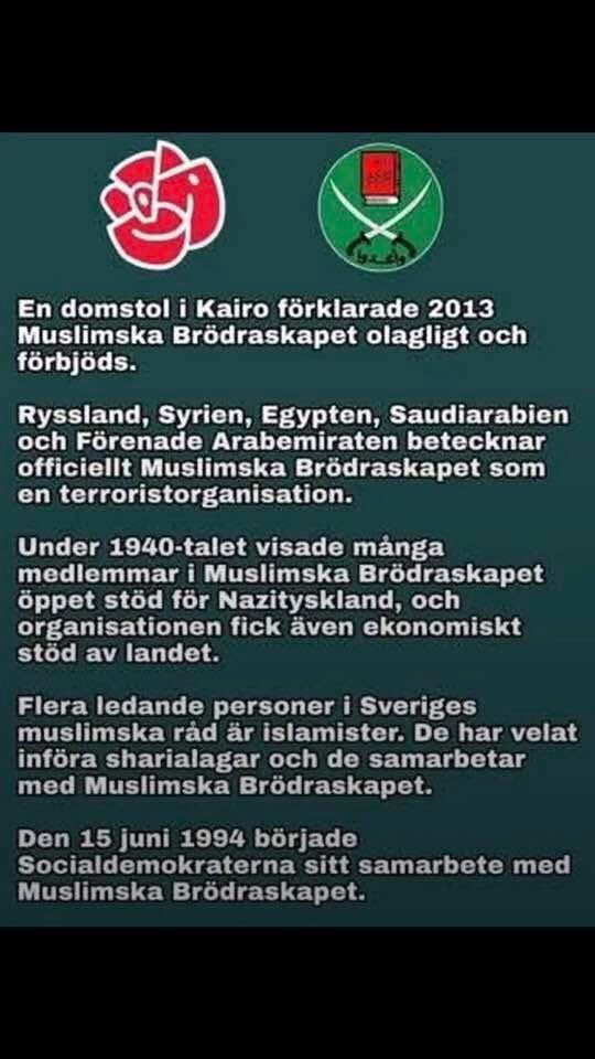 NorvellTommy's tweet photo. Ni som funderar på varför Socialdemokraterna försvarar Islams framgångar, enorma bidrag till Islamister och nya moskéer i Sverige!

                 Läs &amp; begrunda! https://t.co/wbljPZAjZx