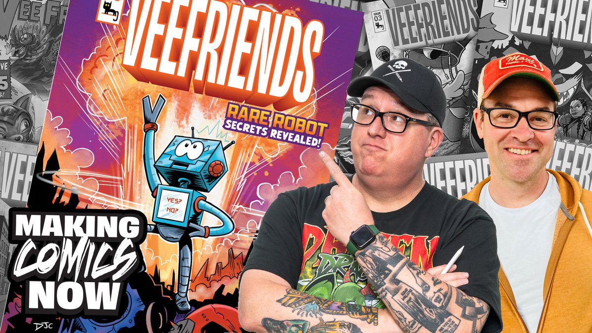djcoffman's tweet photo. Hey! tune in live at noon ET on Thursday for special RARE ROBOT news and preview - @veefriends https://t.co/qgZtdyD4dG #makingcomics #makemorecomics https://t.co/fVnfCAYqPC