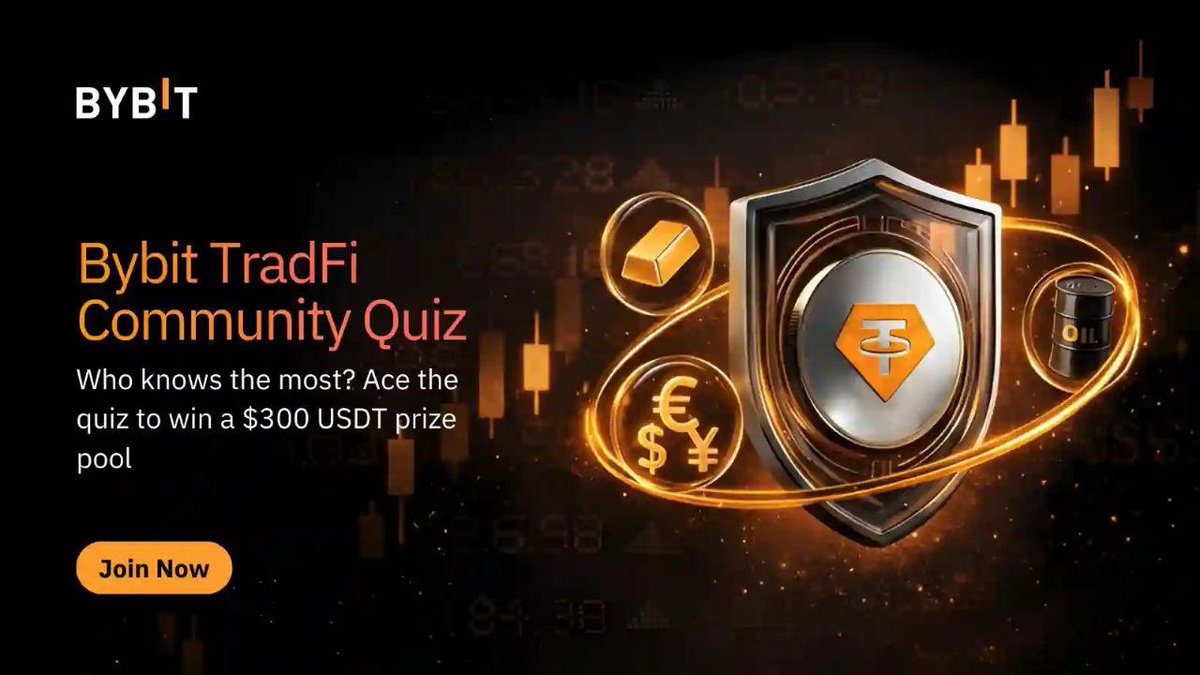 JoeCrypt001's tweet image. I just finished the Bybit TradFi Quiz and it was worth it.
There’s a 300 USDT prize pool waiting, so don’t sleep on this.
Register, take the quiz, and submit before the deadline.

👉 i.bybit.com/xEaBabg
