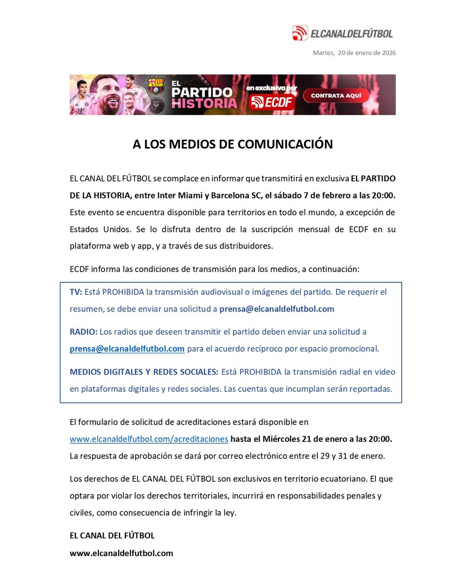 📌 COMUNICADO OFICIAL