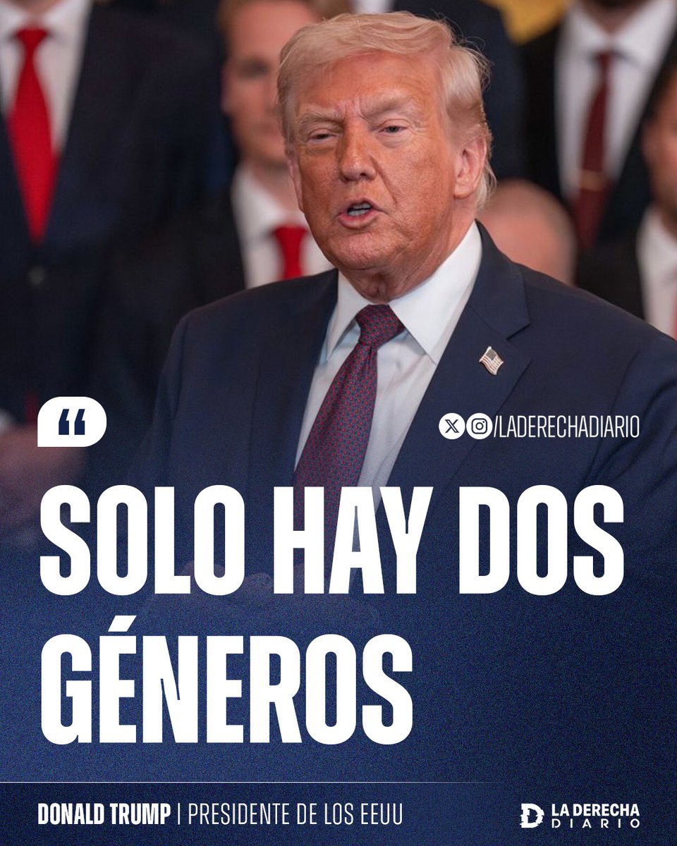 🚨🇺🇸 | #AHORA Donald Trump destruye la ideología woke: "Solo hay dos géneros".