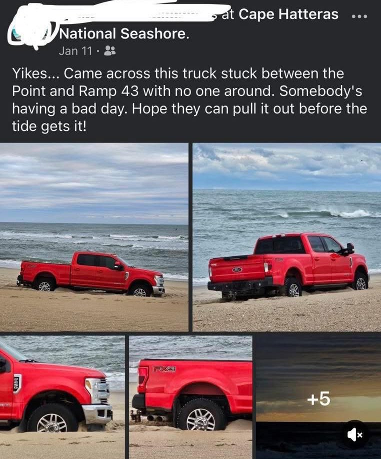 901Lulu's tweet image. Chris Palmer (39) is missing after his truck was found abandoned at North Carolina’s Outer Banks on January 12th. 

The vehicle remained unclaimed for days, so Arkansas authorities declared Chris Palmer a missing person on January 16th. He is believed to be traveling with his…