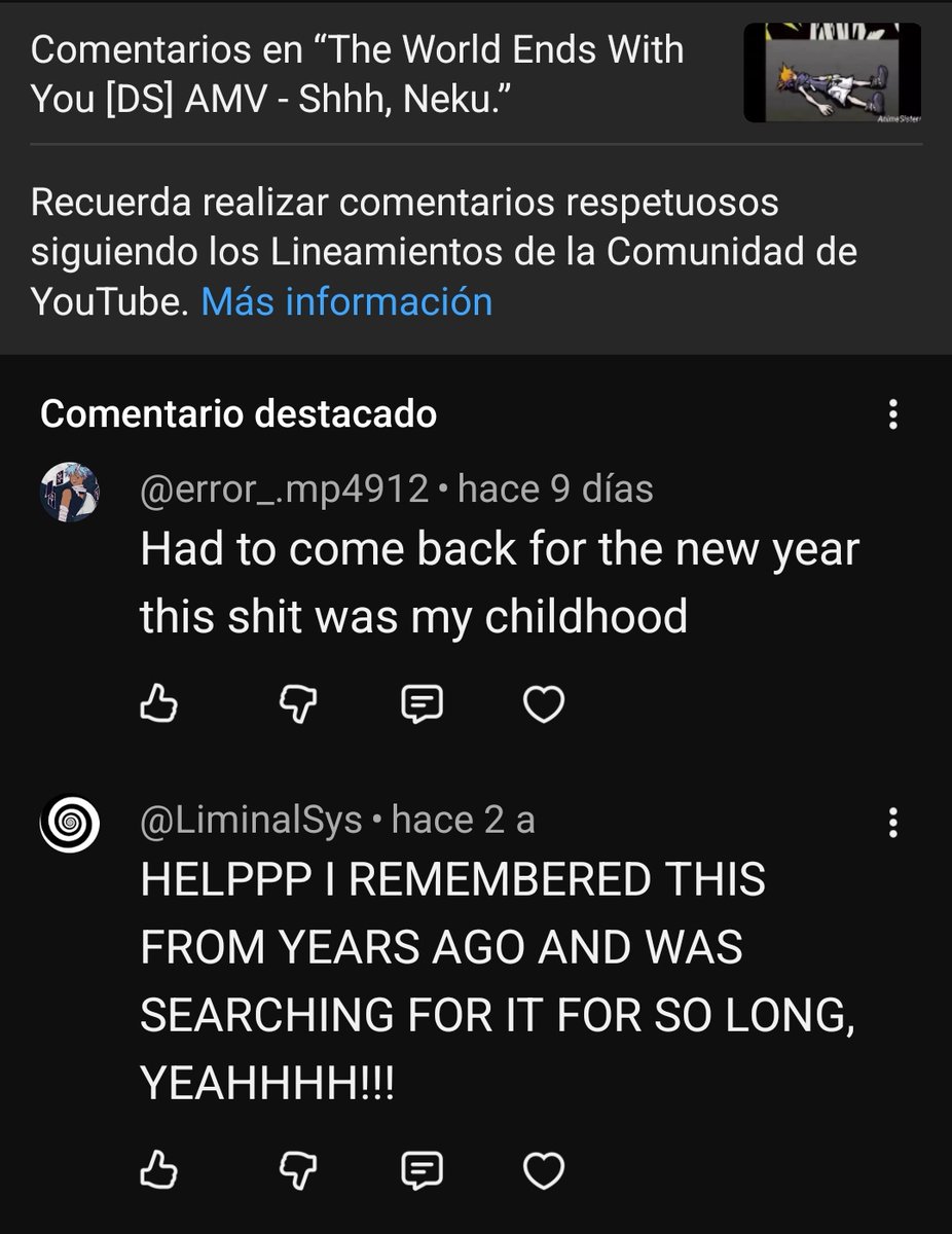 ASTRODYA_'s tweet photo. haven't checked my amvs in a hot minute, and haven't made one in about a year or so — but seeing these recent comments on something i remember making at 13 years old and pouring my heart into bc of my love for twewy and desire to make an amv means so much to me  ♥︎  :'] https://t.co/LM4OSMV4yp