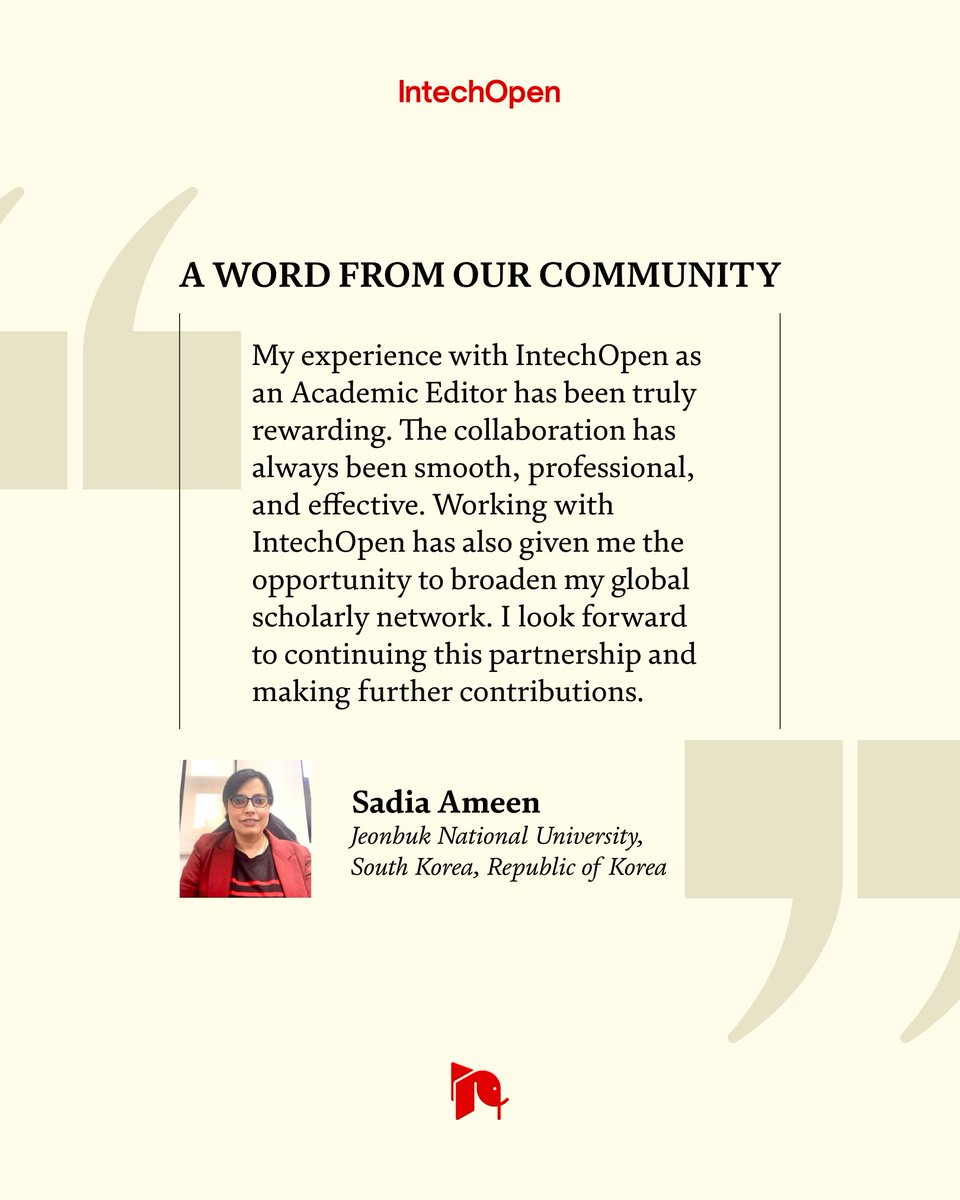 IntechOpen's tweet image. Do you want to contribute to the future of your #research field by shaping a new book project?

Join us as a #BookEditor and share your expertise.

Explore editor opportunities: bit.ly/4pPboxE